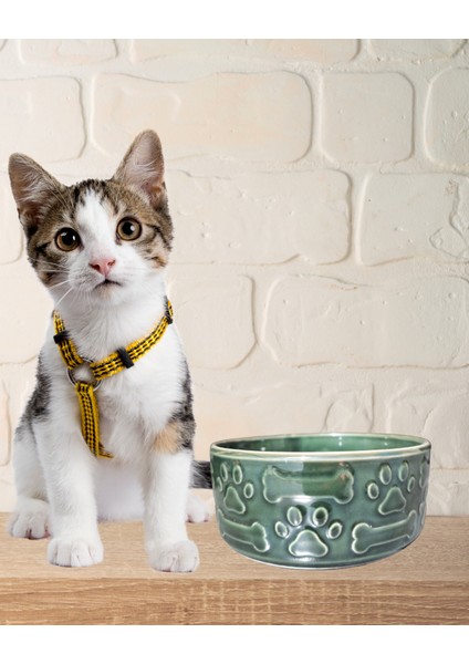 Haki Seramik Mama ve Su Kabı, Şık ve Dayanıklı Evcil Hayvan Ihtiyaçları fiyatları