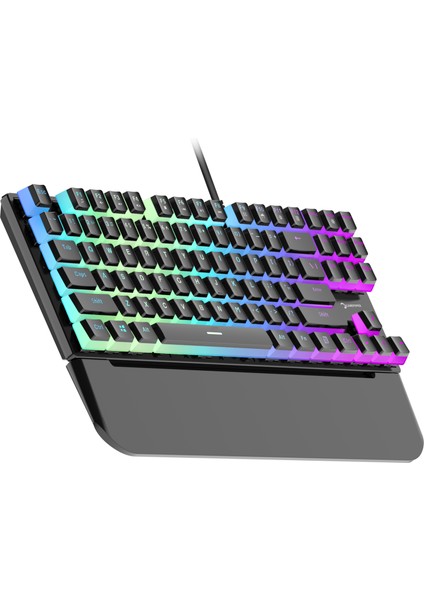 Suki Tkl Mekanik Black Outemu Switch Puding Keycaps Ingilizce Q USB Gaming Klavye fırsatları