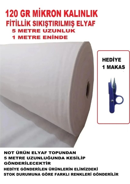 Fitillik Elyaf – Çanta Elyafı, Seccade Elyafı, Patchwork Dolgusu Sıkıştırılmış Elyaf| 5m x 1m 120 Mikron