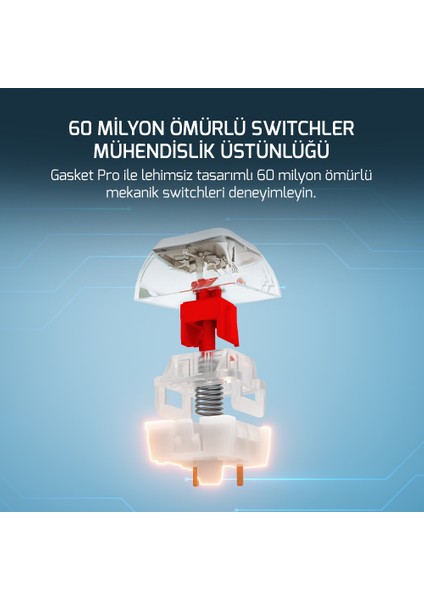 Gasket Pro Rgb Wireless/bluetooth/kablolu Mekanik Red Switch Ingilizce Q Gasket Gaming Klavye modelleri