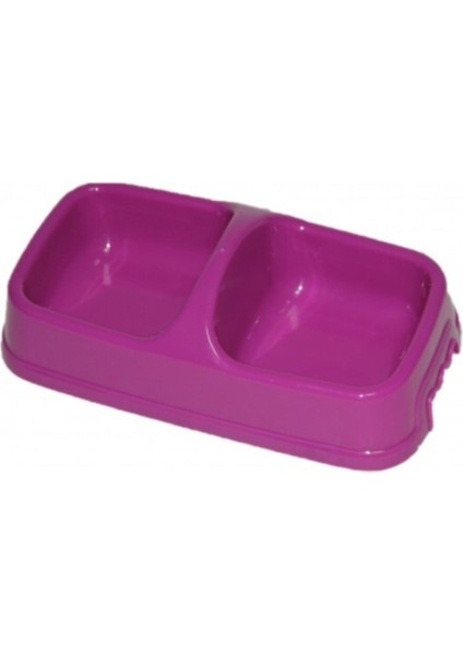 Pembe Plastik Mama ve Su Kabı, Büyük Boy, Kedi ve Köpek Için, Manuel Kullanım