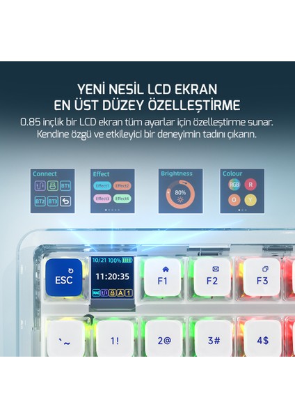 Gasket Pro x Rgb Wireless/bluetooth/kablolu Mekanik Hot-Swap Yağlı Switch Gasket Ingilizce Q Gaming Klavye fırsatları