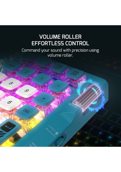 Sense Rgb Wireless/bluetooth/kablolu Mekanik Red Switch Ingilizce Q Gaming Klavye fırsatları