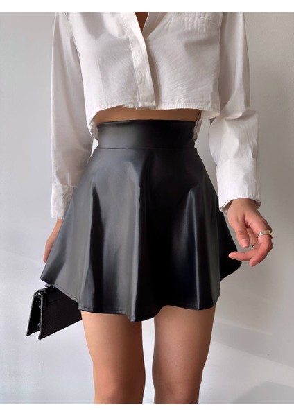 Çan Model Suni Deri Kadın Mini Etek fiyatları