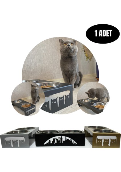 Renkli Kedi ve Köpek Mama ve Su Kabı, 1l, Çok Renkli, Dayanıklı, Şık Tasarım