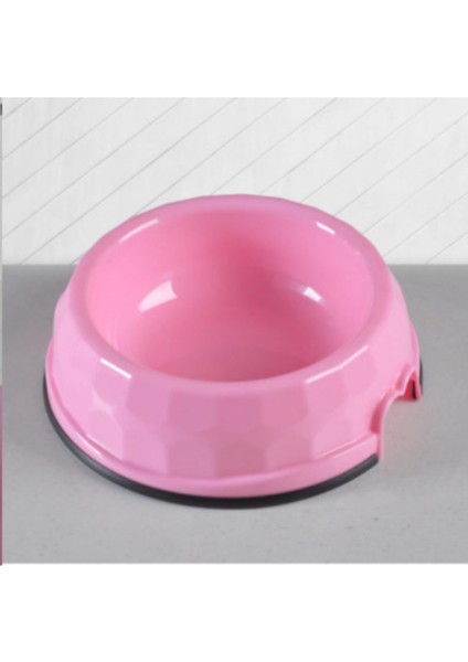 Pembe Plastik Kedi ve Köpek Mama ve Su Kabı, Büyük Boy, 0-1 L