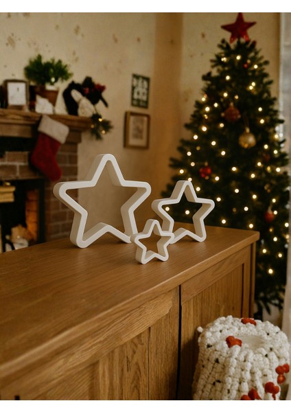 3'lü Yıldız Masaüstü Dekor