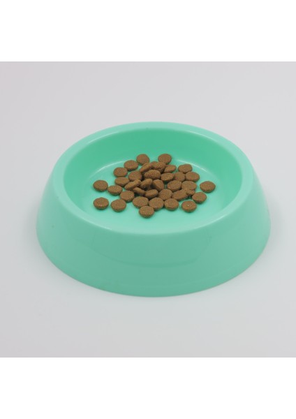 Yeşil Plastik Kedi ve Köpek Mama ve Su Kabı 14X3,5CM, Manuel Kullanım