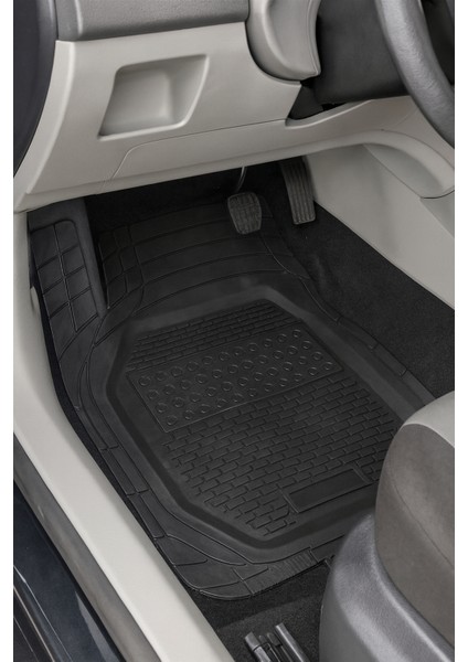 Skoda Octavia 2018 Havuzlu Üniversal Canlı Siyah Desenli High Plus Oto Paspas