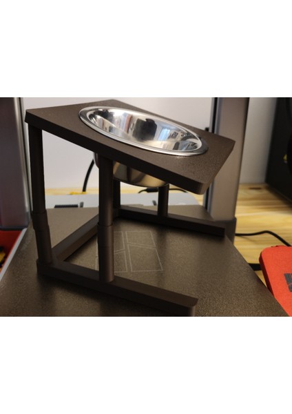 Çok Renkli Kedi ve Köpek Mama ve Su Kabı Yükseltici Stand