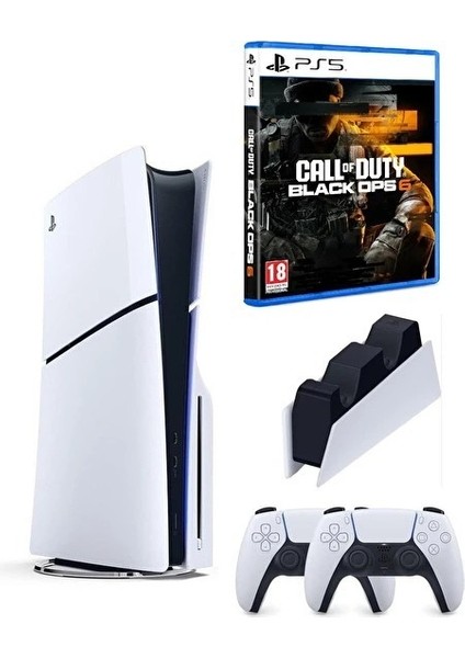 Playstation 5 Slim + 2.kol Dualsense + Ps5 Şarj Istasyonu + Ps5 Cod Black Ops 6