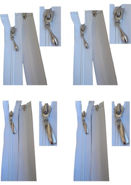 55 Santim Plastik Dişli Fermuar 2 Adet Farklı Başlık 2 Adet Farklı Başlık Genel Toplam 4 Adet