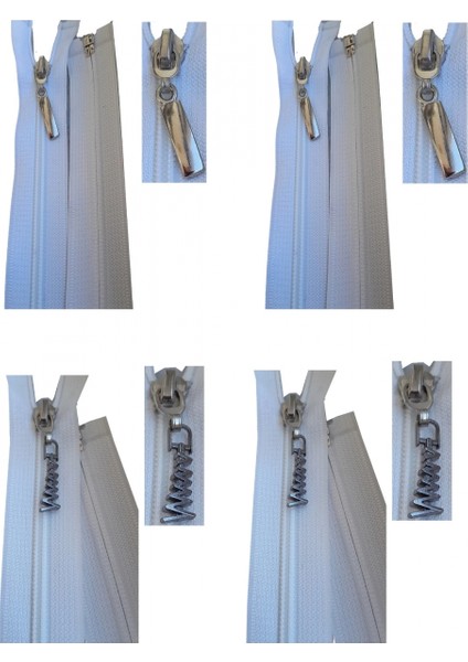 55 Santim Plastik Dişli Fermuar 2 Adet Farklı Başlık 2 Adet Farklı Başlık Genel Toplam 4 Adet