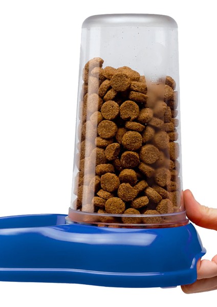 Hazneli 1,7 L Mavi Plastik Mama ve Su Kabı, Portatif, Dayanıklı ve Kullanışlı fiyatları