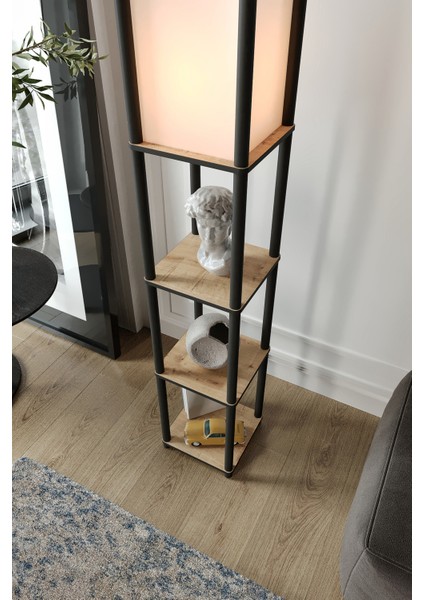 Sakura Raflı Lambader Meşe modelleri