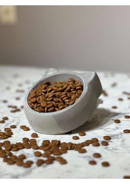 Seramik Gri Kedi ve Köpek Kuru Mama Kabı, Manuel Kullanım, 100 G modelleri
