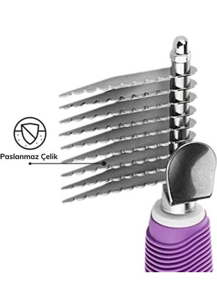 Xenn® Düğüm Açıcı Pet Fırçası Emniyetli Uzun ve Çelik Dişli Kedi Köpek Tüy Kıtık Açma Tarağı fırsatları