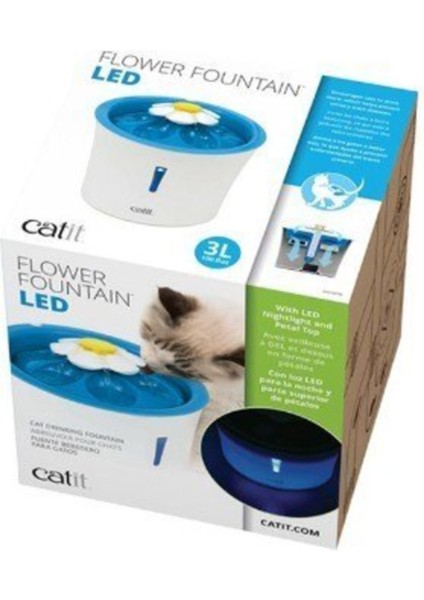 Ledli Otomatik Çiçek Fıskiyesi Kedi ve Köpek Su Kabı 0,5l fiyatları