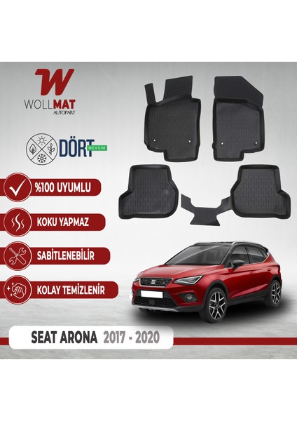 Seat Arona Paspas 2017 Sonrası 3D Havuzlu Paspas Seti
