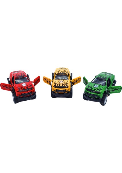 3'lü Metal Diecast Off-Road Oyuncak Araba Seti K147A13