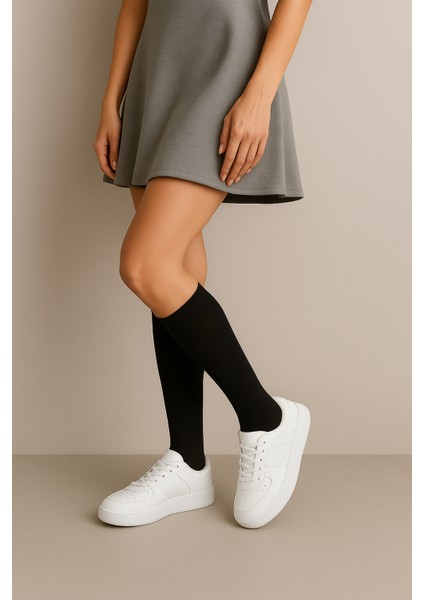 Dizaltı Spor Çorabı 2’li Paket Siyah & Beyaz – Tamamen Havlu Iç Yapı Dikişsiz fiyatları