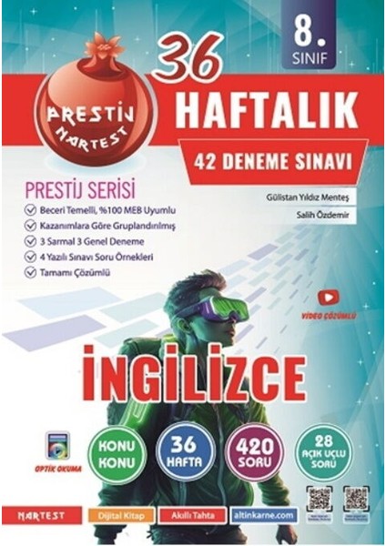 Nartest Yayınları 8. Sınıf Haftalık Ingilizce Denemeleri