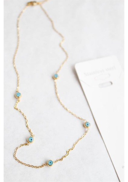 Nazar Boncuk Çelik Kolye - Altın fiyatları