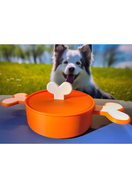 Kapaklı, Renkli, Kemik Şekilli Köpek Maması Kabı, 500 Ml, Şık ve Kullanışlı fiyatları