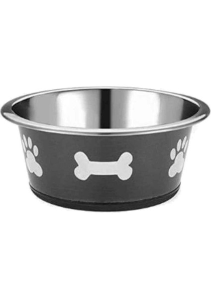 Desenli Metal Mama ve Su Kabı, Çok Renkli, 14 Cm, Çelik, Manuel Kullanım