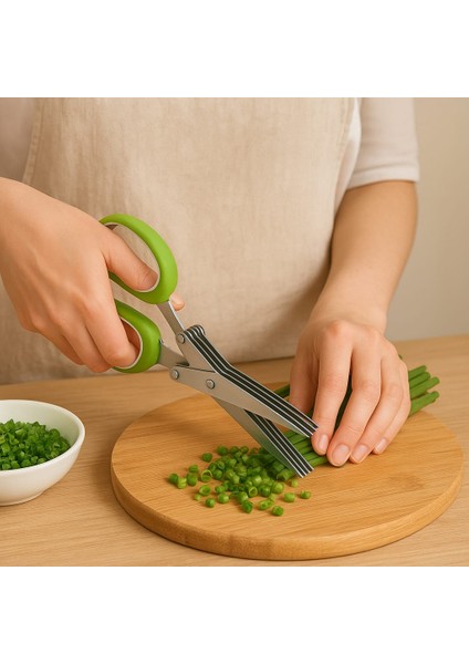 Çoklu Bıçaklı Pratik Sebze ve Yeşillik Doğrama Makası