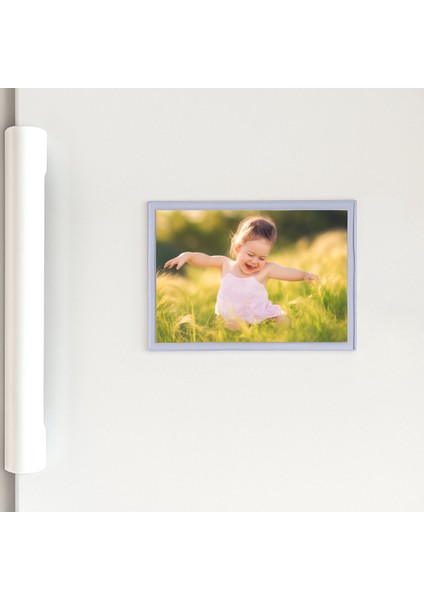 Manyetik Naylon Fotoğraf Magnet Buzdolabı Metal Yüzeyler Için Pratik Değiştirilebilir Şeffaf Çerçeve