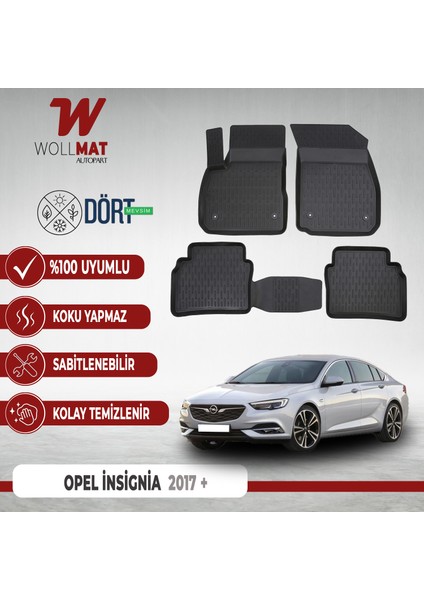Opel Insignia Paspas 2017 Sonrası 3D Havuzlu Paspas Seti