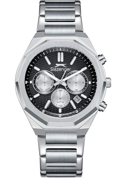 SL.09.2503.2.01 Erkek Kol Saati | Çelik Güç, Siyah Sportif Şıklık
