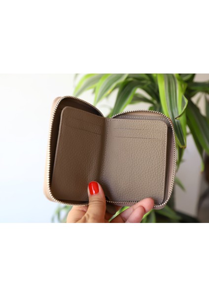 Hakiki Deri Kadın Fermuarlı Cüzdan Küçük Boy Çok Bölmeli Tozluğu ile Birlikte fırsatları
