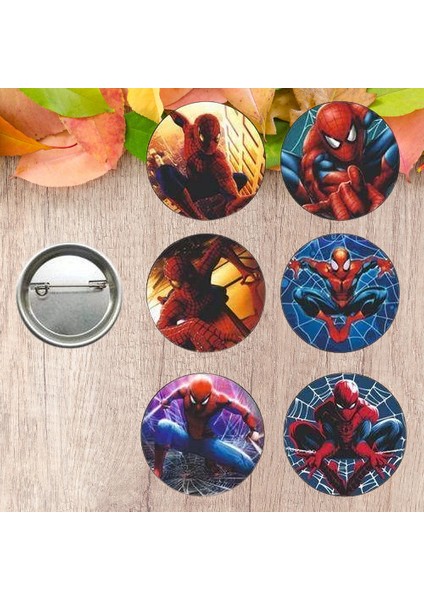 Lisanslı Yaka çanta rozeti SPİDERMAN 6LI modelleri