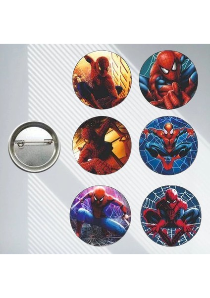 Lisanslı Yaka çanta rozeti SPİDERMAN 6LI indirimleri