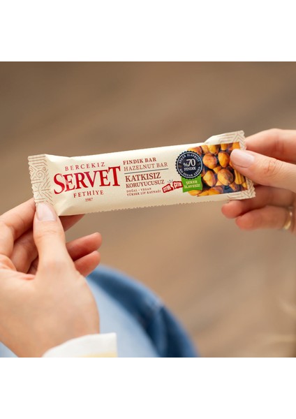 Servet Şeker İlavesiz Fındık Krokan Bar 120 gr (6 x 20 gr) fırsatları