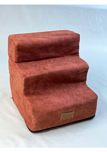 Turuncu Evcil Hayvan Yatağı ve Merdiven Seti, Konfor ve Şıklık Sağlar.