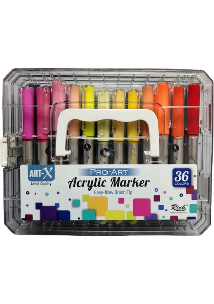 Art-X Pro Art Fırça Uçlu Akrilik 36 Renk