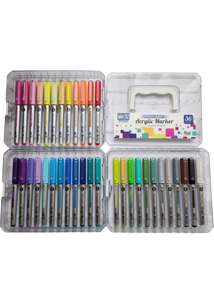 Art-X Pro Art Fırça Uçlu Akrilik 36 Renk