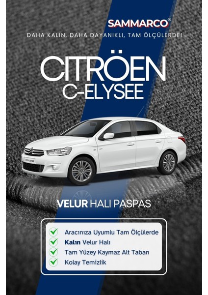 Citröen C-Elysee 2022 Halı Paspas Velur Paspas Kumaş Paspas Oto Paspas fiyatları