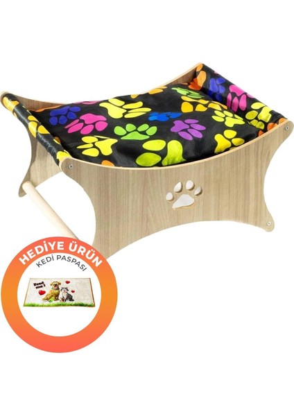 Kahverengi Evcil Hayvan Hamağı ve Yatağı, Konforlu ve Şık Tasarım