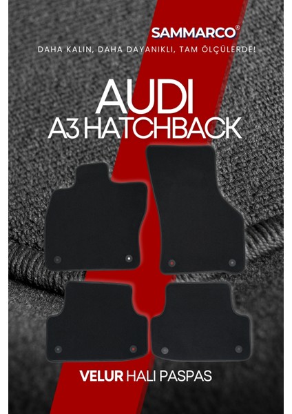 Audi A3 Hatchback 2017 Halı Paspas Velur Paspas Kumaş Paspas Oto Paspas modelleri
