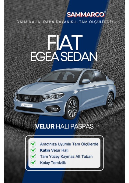 Fiat Egea Sedan 2025 Halı Paspas Velur Paspas Kumaş Paspas Oto Paspas fiyatları