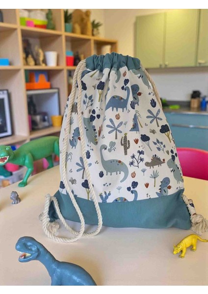 Happy Dino Çocuk Sırt Çantası – Kişiye Özel Isim Işlemeli