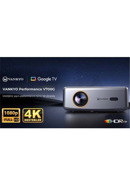 Performance V700G 400 Lümen Full Hd Android Projeksiyon Cihazı