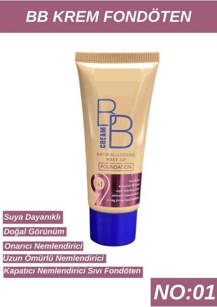 Bb Krem Nemlendirici Fondöten No:01