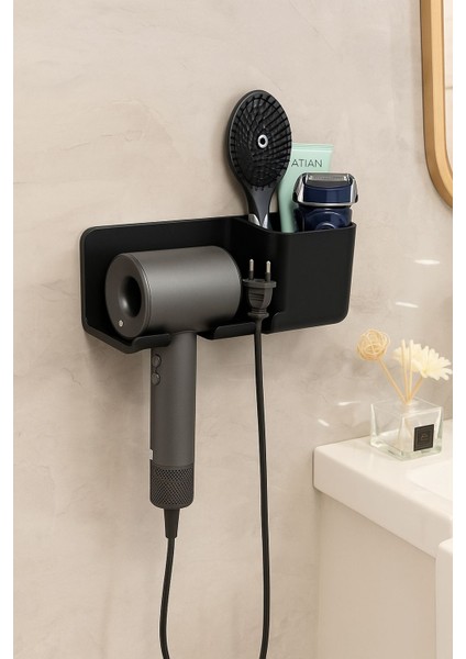 Duvar Tipi Saç Kurutma Makinesi ve Diş Fırçası Düzenleyici Aparat