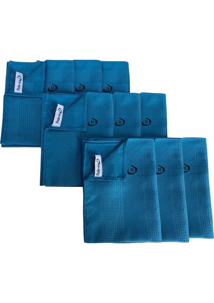 Mikrofiber Cam Bezi Genel Temizlik Bezi Mutfak Banyo Yüzey 9 Adet Mavi 40X60CM modelleri