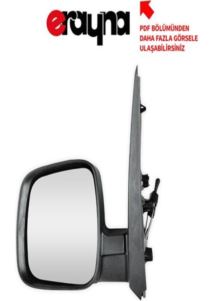 Fiorino Nemo Bıpper 07> Dış Dikiz Aynası Mekanik Astarlı Sol A1046MA 735460570